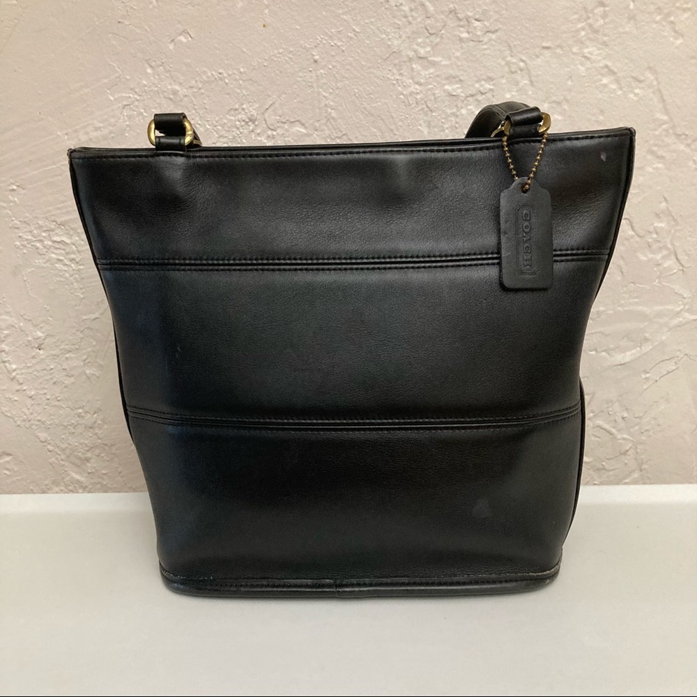Vintage Coach Black Tribeca Tote Shoulder Bag 9098